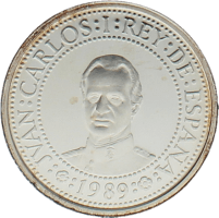 Moneda Juan Carlos I 500 Pesetas Plata 1989 7,75 g