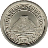 Moneda Juan Carlos I 100 Pesetas Plata 1989 2 g