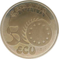 Moneda Juan Carlos I 5 Ecu Plata 1989 33,62 g