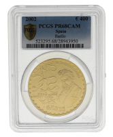 Moneda Juan Carlos I 400 Euros Oro 2002 27 g