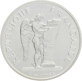 Moneda Francia 100 Francs Derechos Humanos Plata 1989 30 g