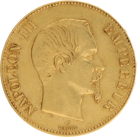 Moneda Francia 100 Francs 900 milésimas Oro 1858 32,19 g