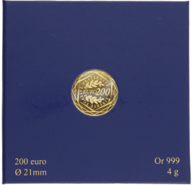 Moneda Francia 200 Euros Oro 2012 4 g