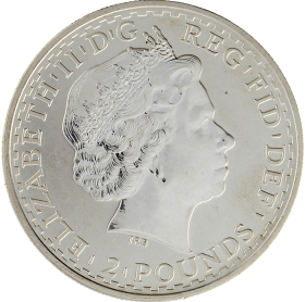 Moneda Reino Unido 2 Pounds Britannia Plata 1999 32,55 g