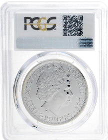 Moneda Reino Unido 2 Pounds Año del Caballo error de cuño Lunar Mule Plata 2014 31,10 g