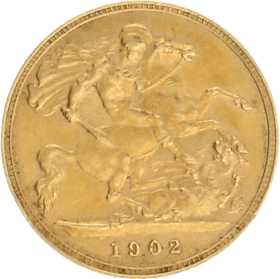 Moneda Reino Unido 1/2 Libra Oro 1902 3,99 g