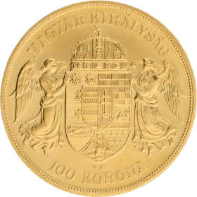 Moneda Hungría 100 Coronas 900 milésimas Oro 1908 33,76 g