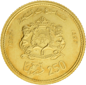 Moneda Marruecos 250 Dirham 900 milésimas Oro 1978 6,53 g