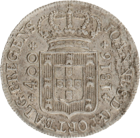 Moneda Portugal 400 Reis Plata 1816 14,50 g