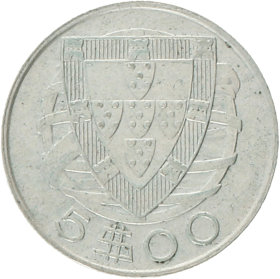 Moneda Portugal 5 Escudos Plata 1948 6,97 g