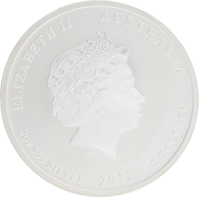 Moneda Australia 2 Dollars Año lunar del Dragón Plata 2012 62,20 g