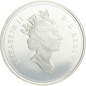 Moneda Canadá 1 Dollar 100 aniversario descubrimiento cobalto Plata 2003 25,15 g