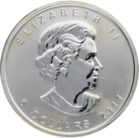 Moneda Canadá 5 Dollars Lobo Plata 2011 31,35 g