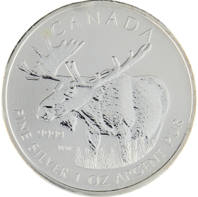 Moneda Canadá 5 Dollars Alce Plata 2012 31,19 g