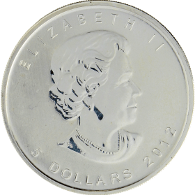 Moneda Canadá 5 Dollars Alce Plata 2012 31,19 g