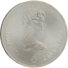 Moneda Canadá 10 Dollars XXI Olimpiada Montreal Plata 1975 48,74 g