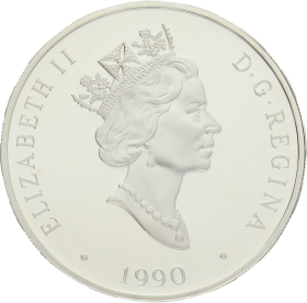 Moneda Canadá 20 Dollars Lancaster 683 Auro Plata 1990 30,82 g