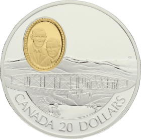 Moneda Canadá 20 Dollars Silver Dart Plata 1991 30,90 g