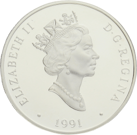 Moneda Canadá 20 Dollars Silver Dart Plata 1991 30,90 g