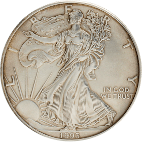 Moneda Estados Unidos 1 Dollar Eagle Plata 1993 31,10 g
