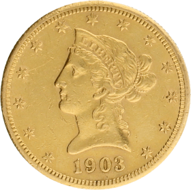 Moneda Estados Unidos 10 Dollars Liberty Oro 1903 San Francisco 16,67 g