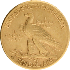 Moneda Estados Unidos 10 Dollars Indian Oro 1909 Denver 16,67 g