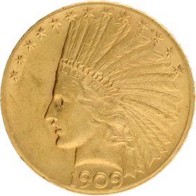 Moneda Estados Unidos 10 Dollars Indian Oro 1909 Philadelphia 16,70 g