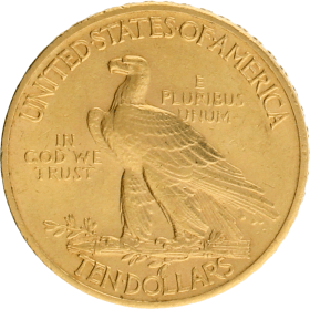 Moneda Estados Unidos 10 Dollars Indian Oro 1909 Philadelphia 16,70 g