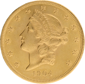 Moneda Estados Unidos 20 Dollars Coronet Oro 1904 Philadelphia 33,43 g