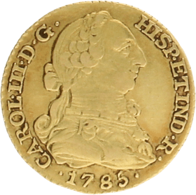 Moneda Carlos III 1 Escudo Oro 1785 Madrid DV 3,35 g
