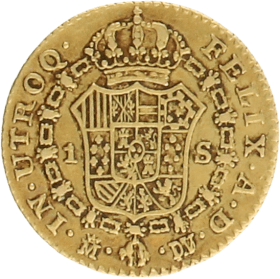 Moneda Carlos III 1 Escudo Oro 1785 Madrid DV 3,35 g