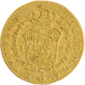 Moneda Carlos III 1 Escudo Oro 1785 Madrid DV 3,34 g