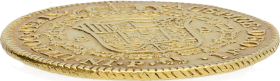 Moneda Carlos III 8 Escudos Oro 1796 Popayan JF 26,84 g