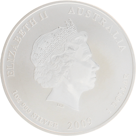 Moneda Australia 1 Dollar Año lunar Buey Plata 2009 31,10 g