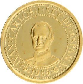 Moneda Juan Carlos I 20.000 Pesetas. Quinto centenario serie I Oro 1989 6,67 g