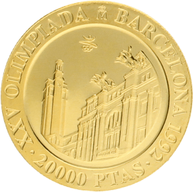 Moneda Juan Carlos I 20.000 Pesetas. Olimpiadas serie III Oro 1991 6,70 g
