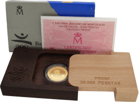 Moneda Juan Carlos I 20.000 Pesetas. Olimpiadas serie III Oro 1991 6,70 g