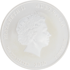 Moneda Australia 1 Dollar Año lunar Tigre Plata 2010 31,10 g