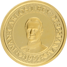 Moneda Juan Carlos I 20.000 Pesetas. Quinto centenario serie IV Oro 1992 6,70 g