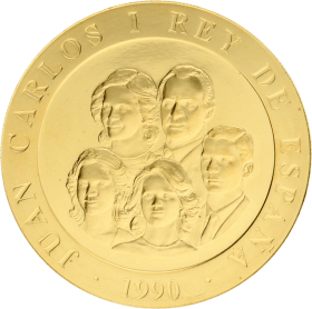 Moneda Juan Carlos I 80.000 Pesetas. Lanzador de Disco Oro 1990 27,08 g