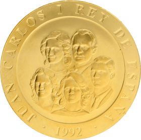 Moneda Juan Carlos I 80.000 Pesetas. Niños jugando Oro 1992 26,93 g