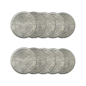 Lote de 10 Monedas de Plata de 100 Pesetas españolas 190 g
