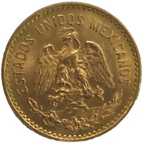 Moneda México 5 Pesos Oro 1955 4,16 g