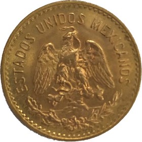 Moneda México 5 Pesos Oro 1955 4,16 g