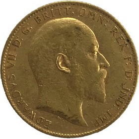 Moneda Reino Unido Soberano de 1 Libra Oro 1904 7,96 g