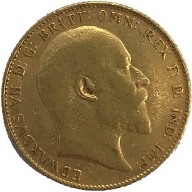 Moneda Reino Unido Soberano de 1 Libra Oro 1906 7,96 g