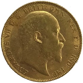 Moneda Reino Unido Soberano de 1 Libra Oro 1910 7,98 g
