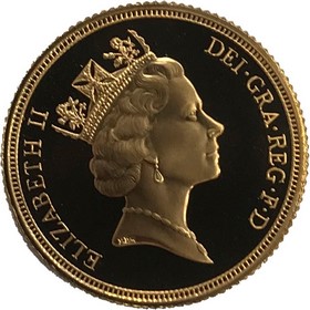 Moneda Reino Unido Soberano Proof de 1 Libra, con certificado y estuche Oro 1997 7,99 g