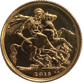 Moneda Reino Unido Soberano de 1 Libra Oro 2013 7,99 g