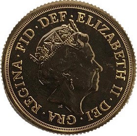 Moneda Reino Unido Soberano de 1 Libra Oro 2017 8 g